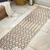 JONATHAN Y Moroccan Geometric Indoor Outdoor Square Area Rug 5X5 Navy/Beige, Ourika Textured Weave for Backyard, Patio, Porch, Easy-Cleaning, High Traffic, Pet-Friendly, Non-Shedding (SMB108K-5SQ)(Beige/Navy)