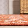 JONATHAN Y Moroccan Geometric Indoor Outdoor Square Area Rug 5X5 Navy/Beige, Ourika Textured Weave for Backyard, Patio, Porch, Easy-Cleaning, High Traffic, Pet-Friendly, Non-Shedding (SMB108K-5SQ)(Orange/Cream)