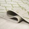 JONATHAN Y Moroccan Geometric Indoor Outdoor Square Area Rug 5X5 Navy/Beige, Ourika Textured Weave for Backyard, Patio, Porch, Easy-Cleaning, High Traffic, Pet-Friendly, Non-Shedding (SMB108K-5SQ)(Cream/Green)