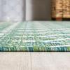JONATHAN Y Moroccan Geometric Indoor Outdoor Square Area Rug 5X5 Navy/Beige, Ourika Textured Weave for Backyard, Patio, Porch, Easy-Cleaning, High Traffic, Pet-Friendly, Non-Shedding (SMB108K-5SQ)(Green/Cream)