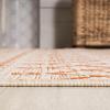 JONATHAN Y Moroccan Geometric Indoor Outdoor Square Area Rug 5X5 Navy/Beige, Ourika Textured Weave for Backyard, Patio, Porch, Easy-Cleaning, High Traffic, Pet-Friendly, Non-Shedding (SMB108K-5SQ)(Cream/Orange)