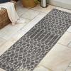 JONATHAN Y Moroccan Geometric Indoor Outdoor Square Area Rug 5X5 Navy/Beige, Ourika Textured Weave for Backyard, Patio, Porch, Easy-Cleaning, High Traffic, Pet-Friendly, Non-Shedding (SMB108K-5SQ)(Black/Gray)