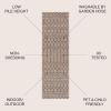 JONATHAN Y Moroccan Geometric Indoor Outdoor Square Area Rug 5X5 Navy/Beige, Ourika Textured Weave for Backyard, Patio, Porch, Easy-Cleaning, High Traffic, Pet-Friendly, Non-Shedding (SMB108K-5SQ)(Natural/Black)