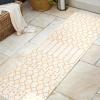 JONATHAN Y Moroccan Geometric Indoor Outdoor Square Area Rug 5X5 Navy/Beige, Ourika Textured Weave for Backyard, Patio, Porch, Easy-Cleaning, High Traffic, Pet-Friendly, Non-Shedding (SMB108K-5SQ)(Cream/Yellow)