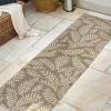 JONATHAN Y Palm Frond Indoor Outdoor Round Area Rug 5 Ft Cream/Green, Nevis for Backyard, Patio, Porch, Easy-Cleaning, High Traffic, Pet-Friendly, Non-Shedding (SMB119G-5R)(Brown/Beige)