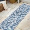 JONATHAN Y Palm Frond Indoor Outdoor Round Area Rug 5 Ft Cream/Green, Nevis for Backyard, Patio, Porch, Easy-Cleaning, High Traffic, Pet-Friendly, Non-Shedding (SMB119G-5R)(Navy/Ivory)