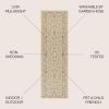 JONATHAN Y Vintage Filigree Indoor Outdoor Round Area Rug 5 Ft Yellow/Cream, Charleston Textured Weave for Backyard, Patio, Porch, Easy-Cleaning, High Traffic, Pet-Friendly, Non-Shedding (SMB106L-5R)(Beige/Brown)
