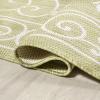JONATHAN Y Vintage Filigree Indoor Outdoor Round Area Rug 5 Ft Yellow/Cream, Charleston Textured Weave for Backyard, Patio, Porch, Easy-Cleaning, High Traffic, Pet-Friendly, Non-Shedding (SMB106L-5R)(Green/Cream)