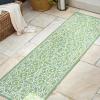 JONATHAN Y Vintage Filigree Indoor Outdoor Round Area Rug 5 Ft Yellow/Cream, Charleston Textured Weave for Backyard, Patio, Porch, Easy-Cleaning, High Traffic, Pet-Friendly, Non-Shedding (SMB106L-5R)(Green/Ivory)