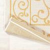JONATHAN Y Vintage Filigree Indoor Outdoor Round Area Rug 5 Ft Yellow/Cream, Charleston Textured Weave for Backyard, Patio, Porch, Easy-Cleaning, High Traffic, Pet-Friendly, Non-Shedding (SMB106L-5R)(Cream/Yellow)