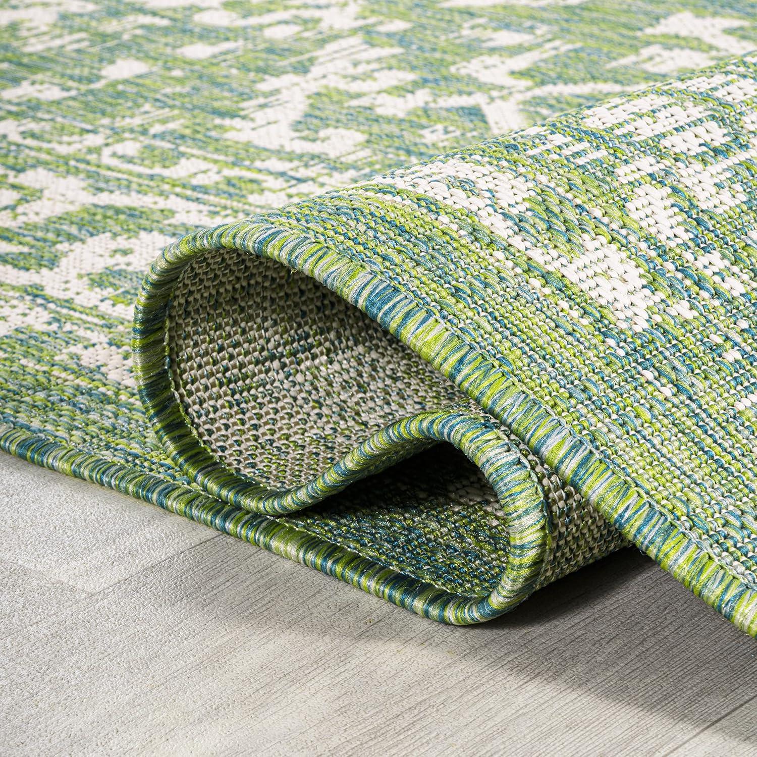 image:imageJONATHAN Y Boho Medallion Indoor Outdoor Area Rug 3X5 FuchsiaLight Gray Malta Textured Weave for Backyard Patio Porch EasyCleaning High Traffic PetFriendly NonShedding SMB104E3CreamGreen