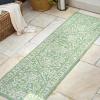 JONATHAN Y Boho Medallion Indoor Outdoor Area Rug 3X5 Fuchsia/Light Gray, Malta Textured Weave for Backyard, Patio, Porch, Easy-Cleaning, High Traffic, Pet-Friendly, Non-Shedding (SMB104E-3)(Cream/Green)