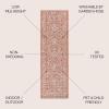 JONATHAN Y Boho Medallion Indoor Outdoor Area Rug 3X5 Fuchsia/Light Gray, Malta Textured Weave for Backyard, Patio, Porch, Easy-Cleaning, High Traffic, Pet-Friendly, Non-Shedding (SMB104E-3)(Red/Taupe)