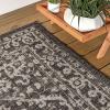 JONATHAN Y Boho Medallion Indoor Outdoor Area Rug 3X5 Fuchsia/Light Gray, Malta Textured Weave for Backyard, Patio, Porch, Easy-Cleaning, High Traffic, Pet-Friendly, Non-Shedding (SMB104E-3)(Black/Gray)