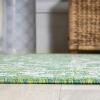 JONATHAN Y Boho Medallion Indoor Outdoor Area Rug 3X5 Fuchsia/Light Gray, Malta Textured Weave for Backyard, Patio, Porch, Easy-Cleaning, High Traffic, Pet-Friendly, Non-Shedding (SMB104E-3)(Cream/Green)