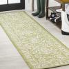 JONATHAN Y Boho Medallion Indoor Outdoor Area Rug 3X5 Fuchsia/Light Gray, Malta Textured Weave for Backyard, Patio, Porch, Easy-Cleaning, High Traffic, Pet-Friendly, Non-Shedding (SMB104E-3)(Green/Cream)