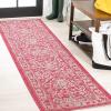 JONATHAN Y Boho Medallion Indoor Outdoor Area Rug 3X5 Fuchsia/Light Gray, Malta Textured Weave for Backyard, Patio, Porch, Easy-Cleaning, High Traffic, Pet-Friendly, Non-Shedding (SMB104E-3)(Fuchsia/Light Gray)