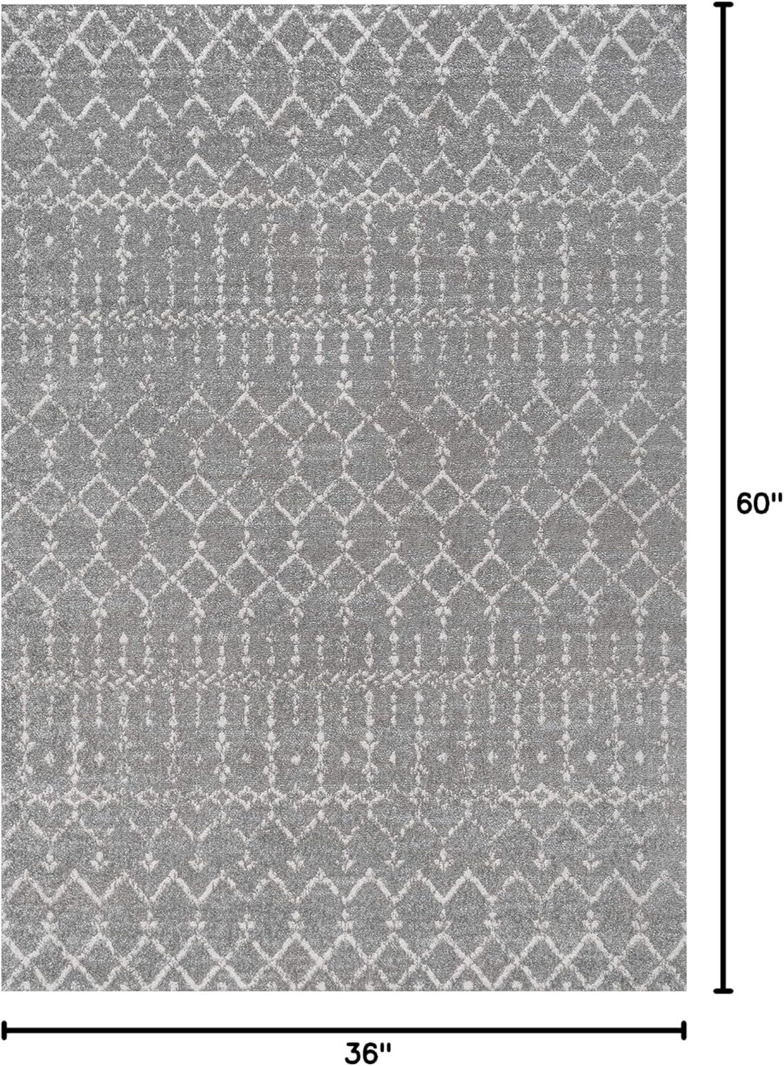 image:imageJONATHAN Y Boho Vintage Diamond CreamNavy Indoor Area Rug 9X12 ft Moroccan Hype for Living Room Bedroom Kitchen Office EasyCleaning High Traffic PetFriendly NonShedding MOH101F9GrayIvory