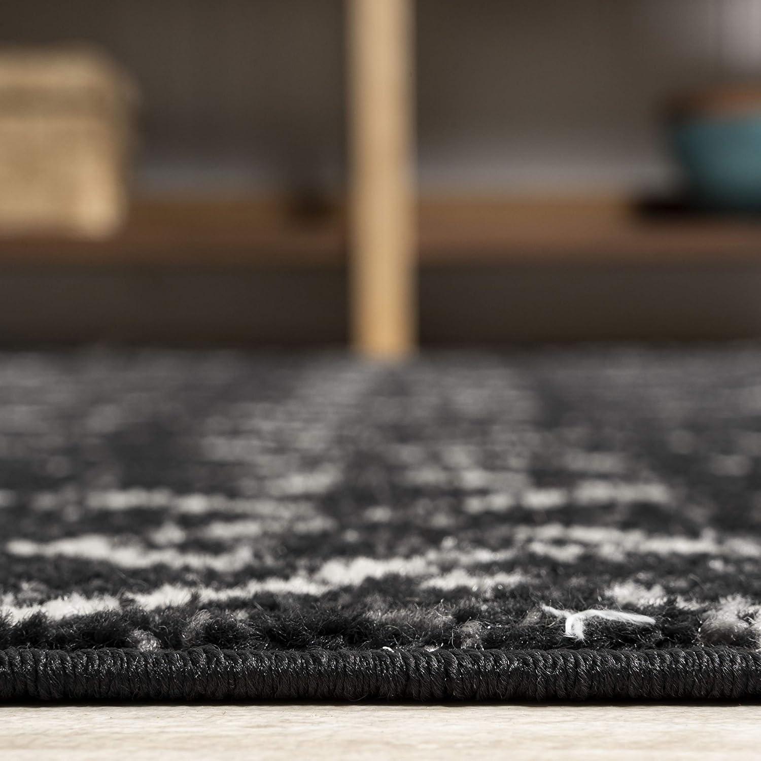 image:imageJONATHAN Y Boho Vintage Diamond CreamNavy Indoor Area Rug 9X12 ft Moroccan Hype for Living Room Bedroom Kitchen Office EasyCleaning High Traffic PetFriendly NonShedding MOH101F9BlackIvory