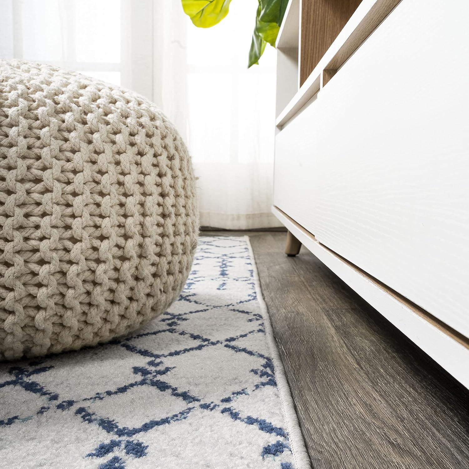 image:imageJONATHAN Y Boho Vintage Diamond CreamNavy Indoor Area Rug 9X12 ft Moroccan Hype for Living Room Bedroom Kitchen Office EasyCleaning High Traffic PetFriendly NonShedding MOH101F9CreamNavy