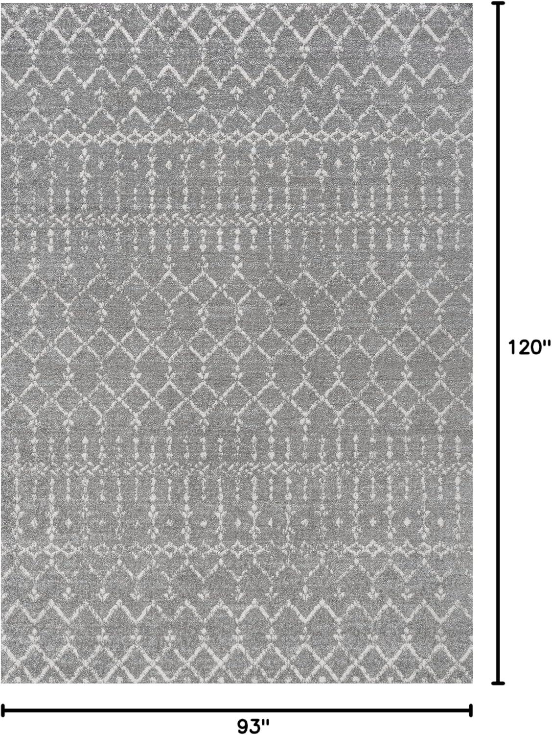 image:imageJONATHAN Y Boho Vintage Diamond CreamNavy Indoor Area Rug 9X12 ft Moroccan Hype for Living Room Bedroom Kitchen Office EasyCleaning High Traffic PetFriendly NonShedding MOH101F9GrayIvory