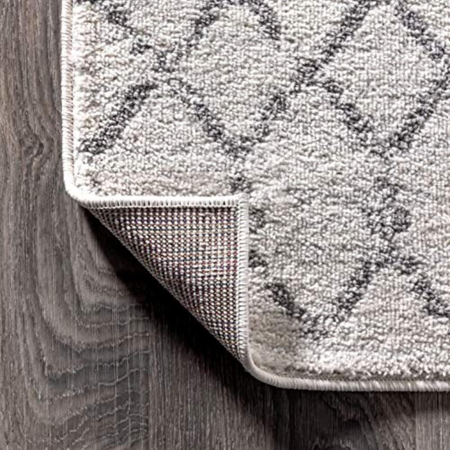 image:imageJONATHAN Y Boho Vintage Diamond CreamNavy Indoor Area Rug 9X12 ft Moroccan Hype for Living Room Bedroom Kitchen Office EasyCleaning High Traffic PetFriendly NonShedding MOH101F9CreamGray