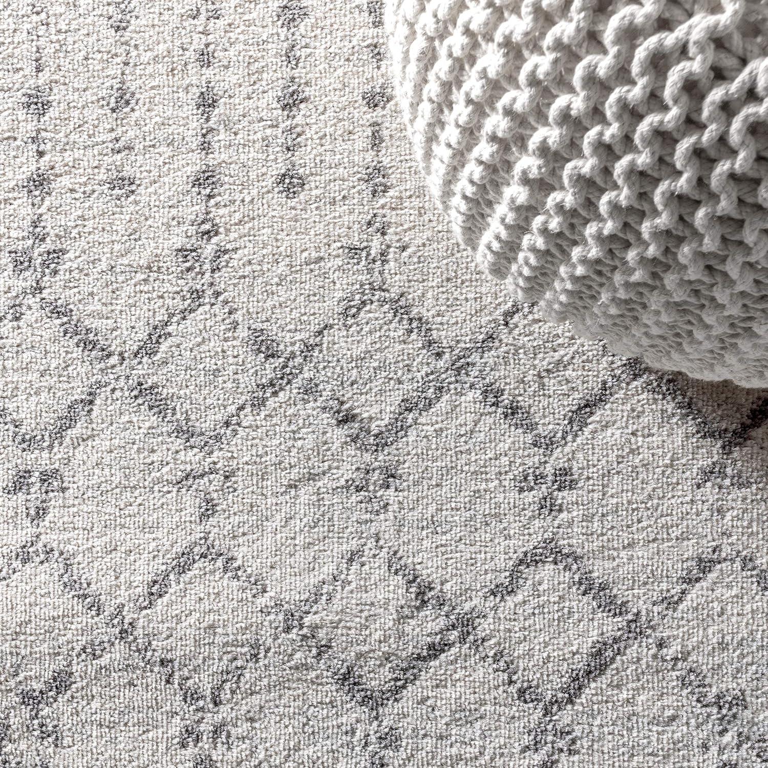 image:imageJONATHAN Y Boho Vintage Diamond CreamNavy Indoor Area Rug 9X12 ft Moroccan Hype for Living Room Bedroom Kitchen Office EasyCleaning High Traffic PetFriendly NonShedding MOH101F9CreamGray