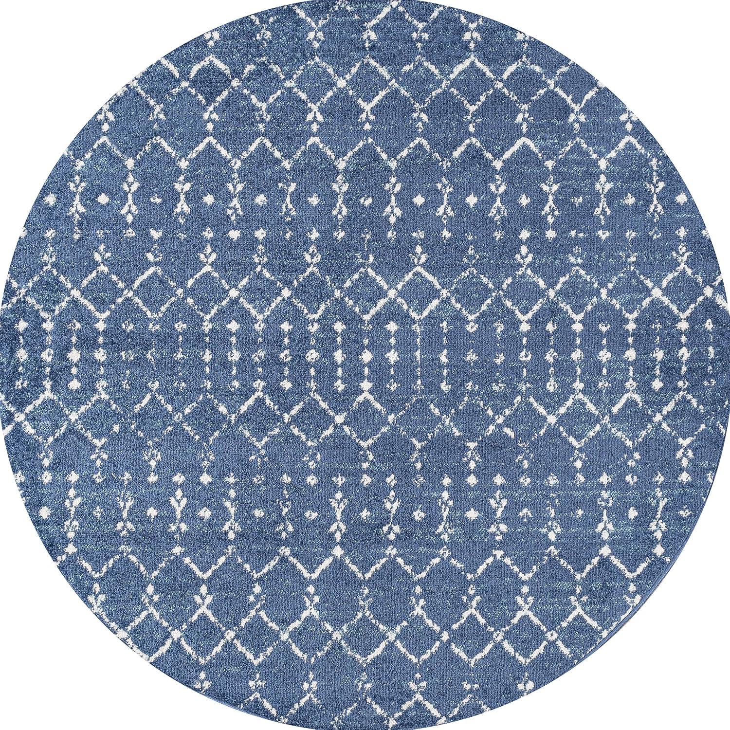 image:imageJONATHAN Y Boho Vintage Diamond CreamNavy Indoor Area Rug 9X12 ft Moroccan Hype for Living Room Bedroom Kitchen Office EasyCleaning High Traffic PetFriendly NonShedding MOH101F9BlueWhite