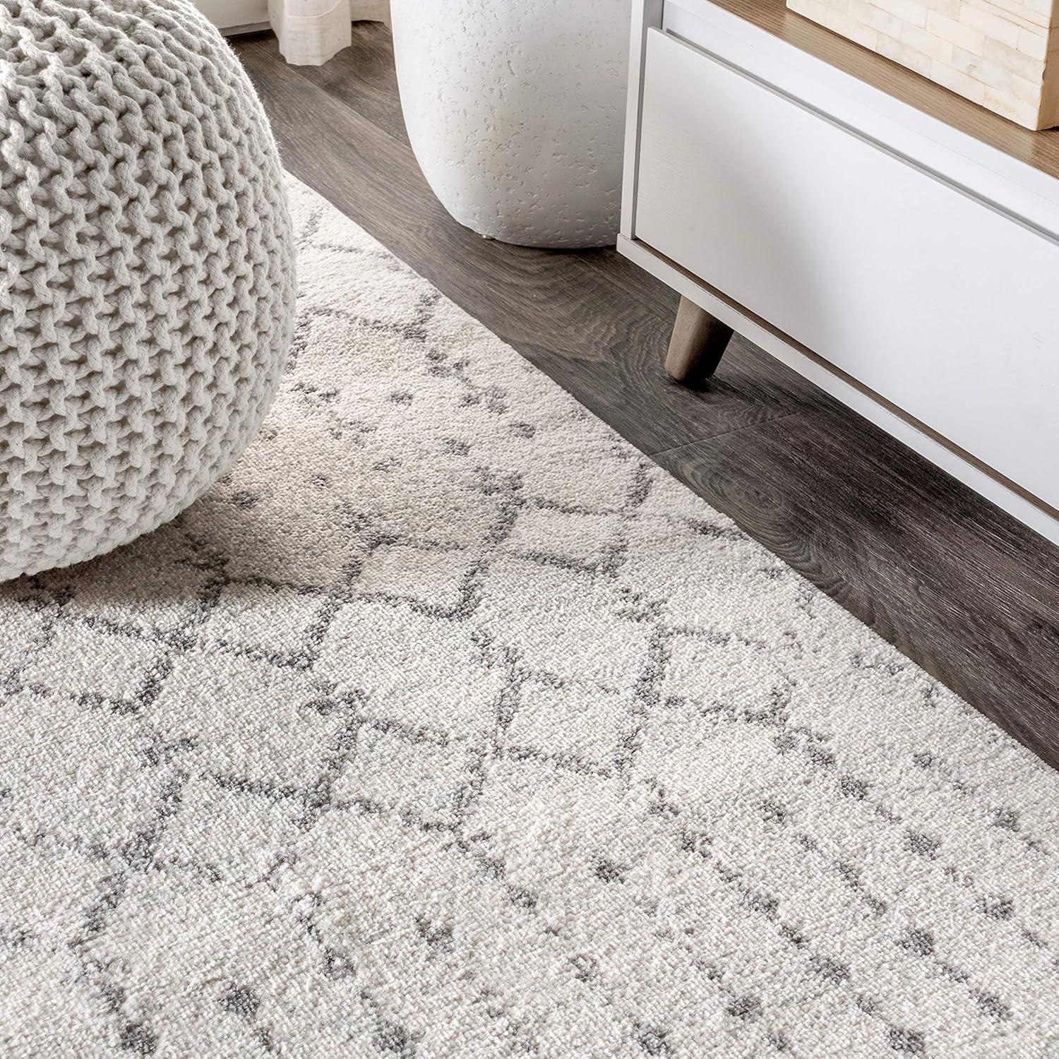 image:imageJONATHAN Y Boho Vintage Diamond CreamNavy Indoor Area Rug 9X12 ft Moroccan Hype for Living Room Bedroom Kitchen Office EasyCleaning High Traffic PetFriendly NonShedding MOH101F9CreamGray
