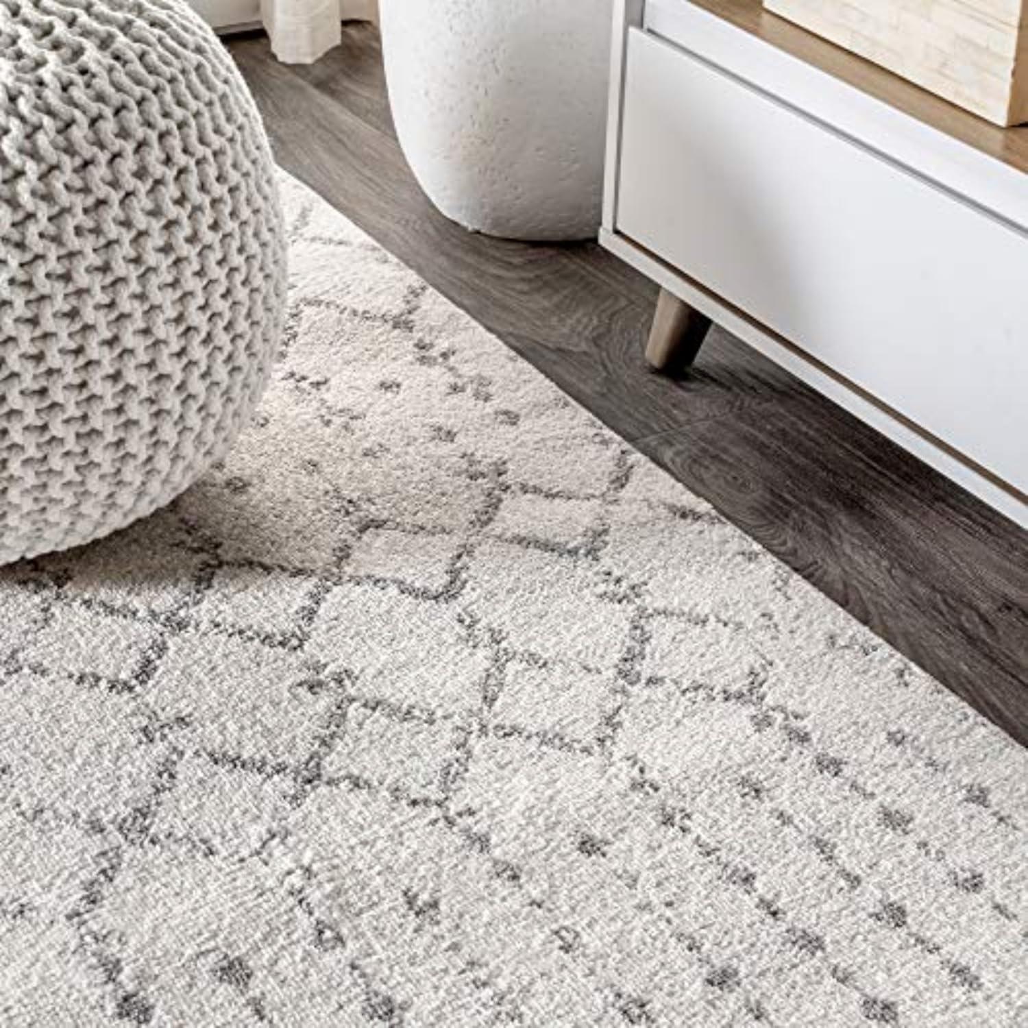 image:imageJONATHAN Y Boho Vintage Diamond CreamNavy Indoor Area Rug 9X12 ft Moroccan Hype for Living Room Bedroom Kitchen Office EasyCleaning High Traffic PetFriendly NonShedding MOH101F9CreamGray