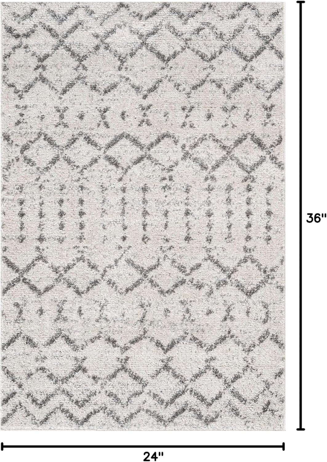 image:imageJONATHAN Y Boho Vintage Diamond CreamNavy Indoor Area Rug 9X12 ft Moroccan Hype for Living Room Bedroom Kitchen Office EasyCleaning High Traffic PetFriendly NonShedding MOH101F9CreamGray