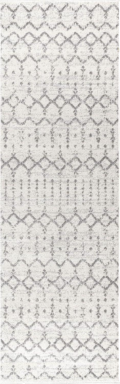 image:imageJONATHAN Y Boho Vintage Diamond CreamNavy Indoor Area Rug 9X12 ft Moroccan Hype for Living Room Bedroom Kitchen Office EasyCleaning High Traffic PetFriendly NonShedding MOH101F9CreamGray