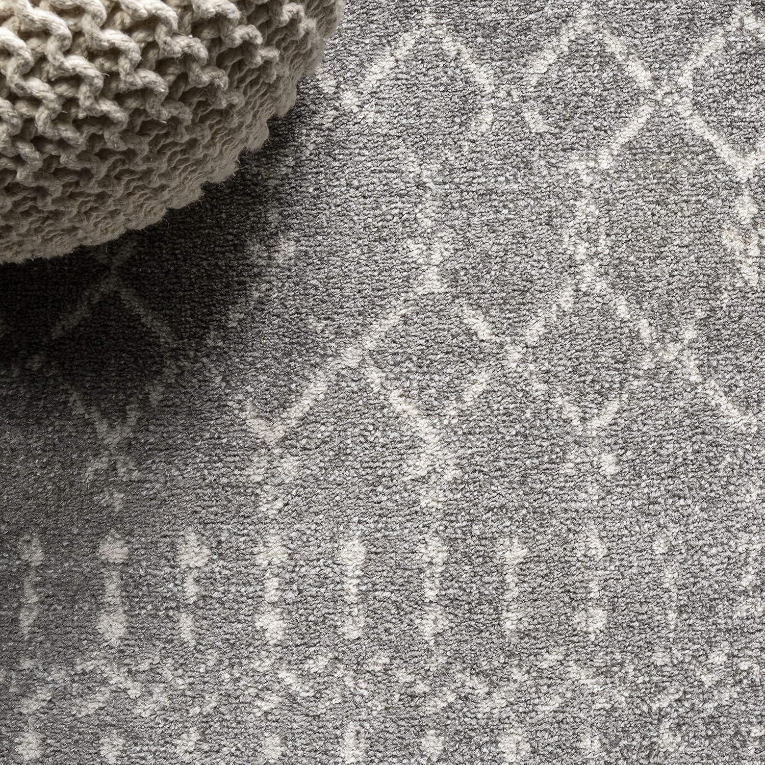 image:imageJONATHAN Y Boho Vintage Diamond CreamNavy Indoor Area Rug 9X12 ft Moroccan Hype for Living Room Bedroom Kitchen Office EasyCleaning High Traffic PetFriendly NonShedding MOH101F9GrayIvory