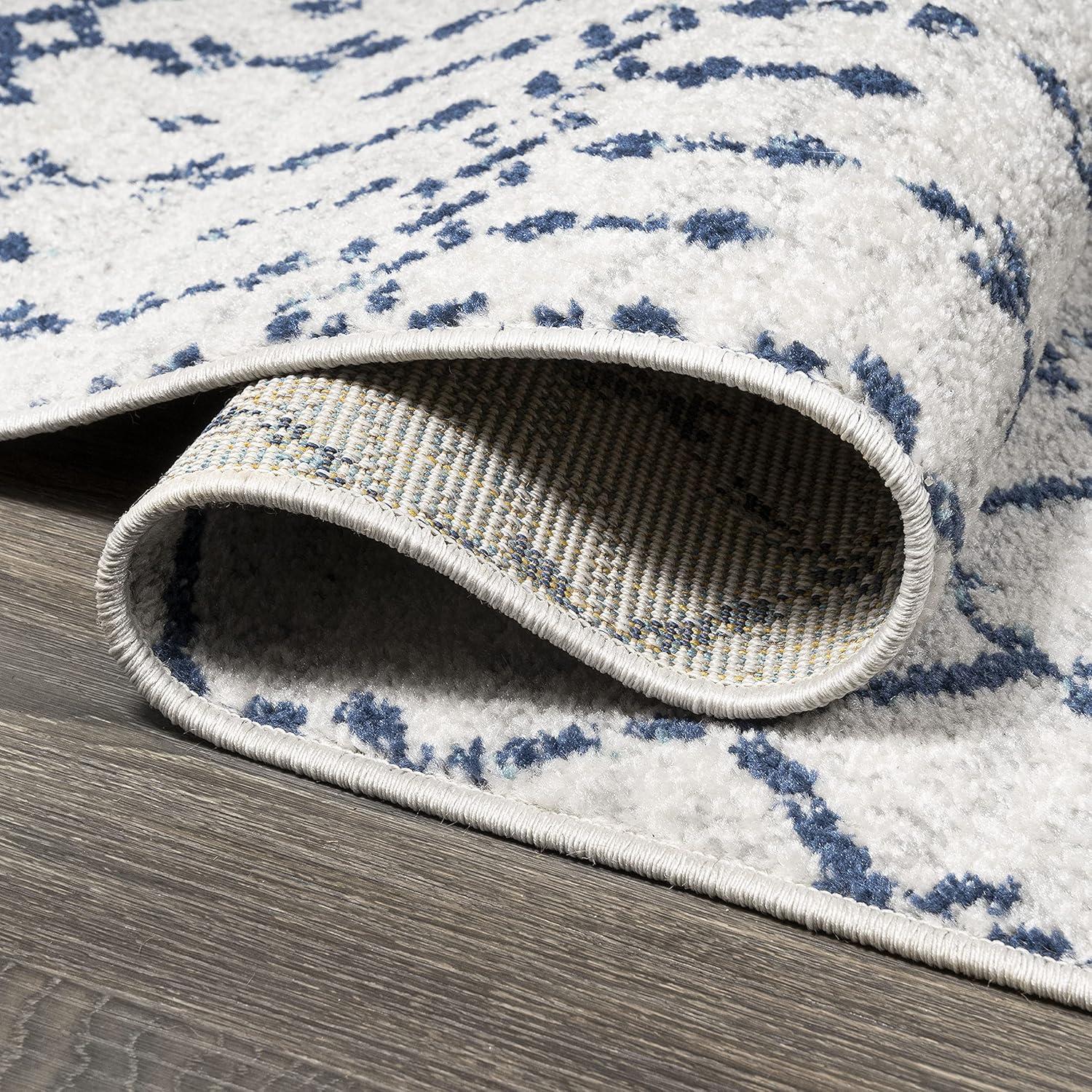 image:imageJONATHAN Y Boho Vintage Diamond CreamNavy Indoor Area Rug 9X12 ft Moroccan Hype for Living Room Bedroom Kitchen Office EasyCleaning High Traffic PetFriendly NonShedding MOH101F9CreamNavy