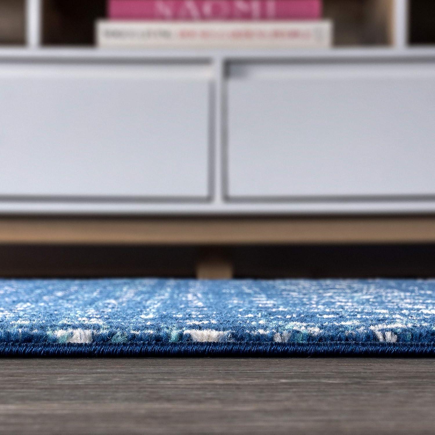image:imageJONATHAN Y Boho Vintage Diamond CreamNavy Indoor Area Rug 9X12 ft Moroccan Hype for Living Room Bedroom Kitchen Office EasyCleaning High Traffic PetFriendly NonShedding MOH101F9BlueWhite