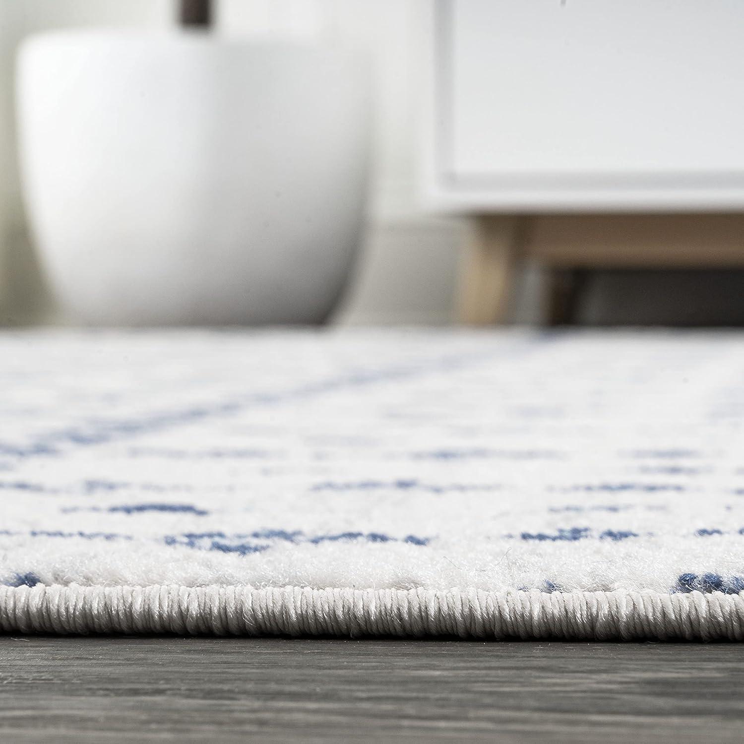 image:imageJONATHAN Y Boho Vintage Diamond CreamNavy Indoor Area Rug 9X12 ft Moroccan Hype for Living Room Bedroom Kitchen Office EasyCleaning High Traffic PetFriendly NonShedding MOH101F9CreamNavy