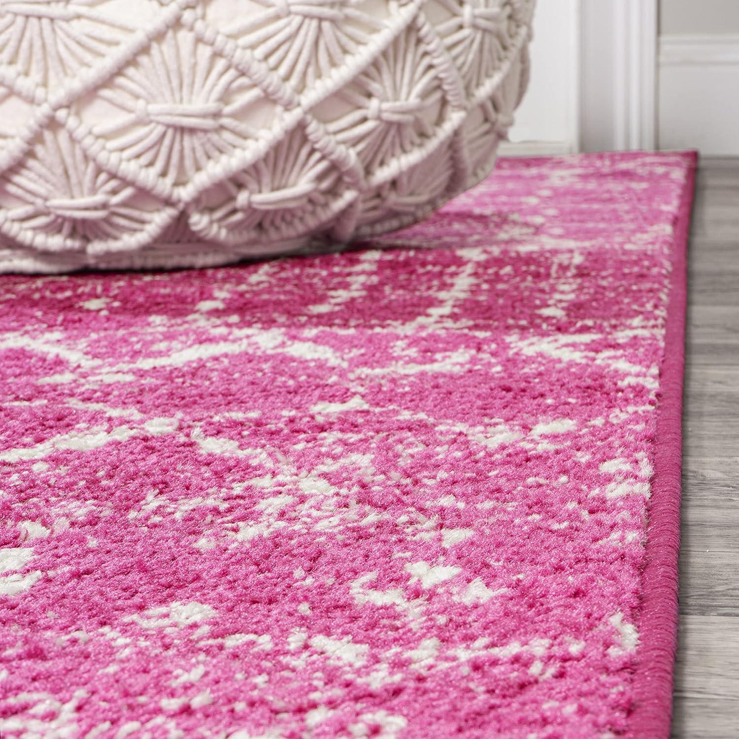 image:imageJONATHAN Y Boho Vintage Diamond CreamNavy Indoor Area Rug 9X12 ft Moroccan Hype for Living Room Bedroom Kitchen Office EasyCleaning High Traffic PetFriendly NonShedding MOH101F9FuchsiaIvory
