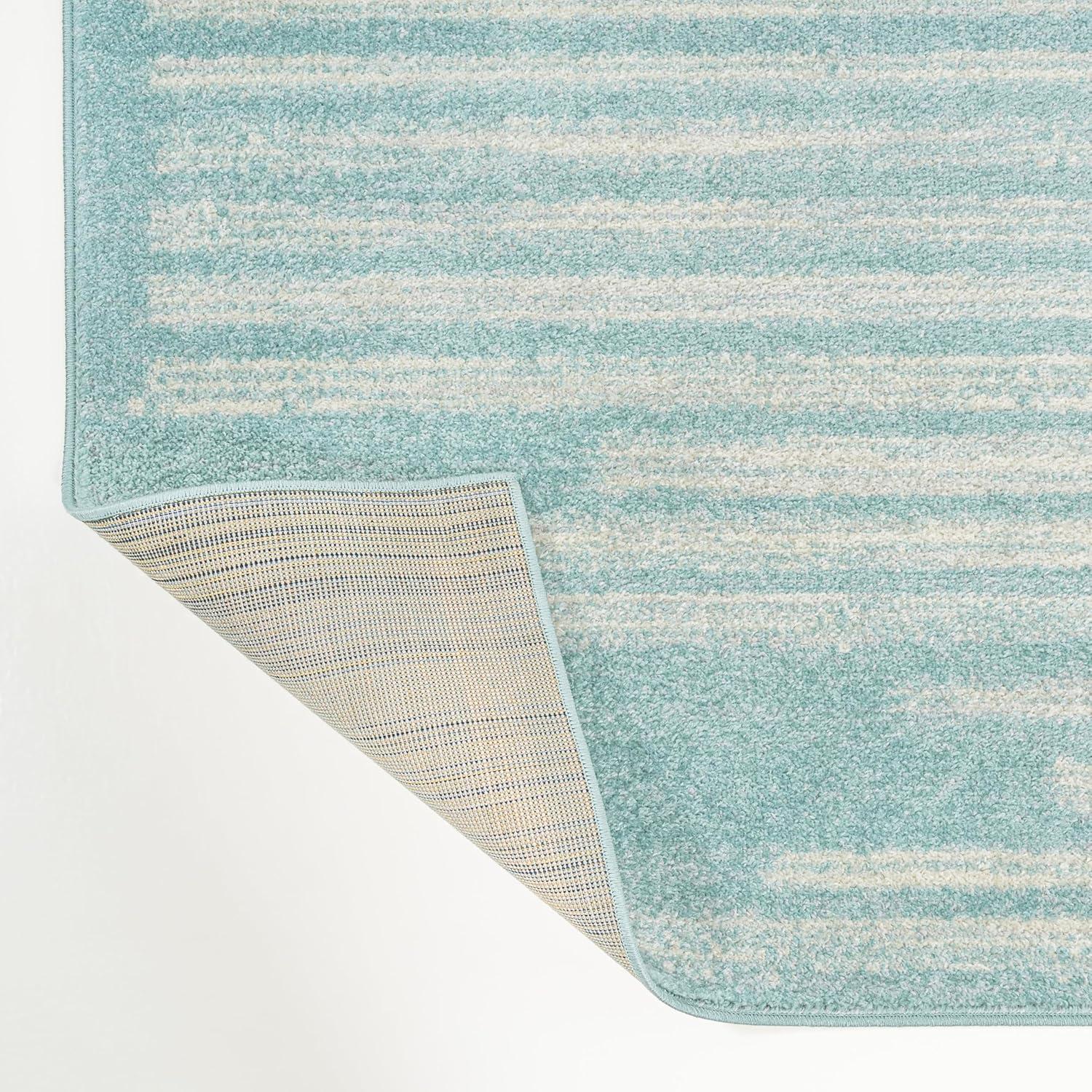 image:imageJONATHAN Y Khalil Modern Berber Stripe CreamBlack Indoor Area Rug 10x13 Contemporary Bohemian EasyCleaning for Living Room Bedroom Kitchen Pet Friendly NonShedding MOH207A13TurquoiseCream