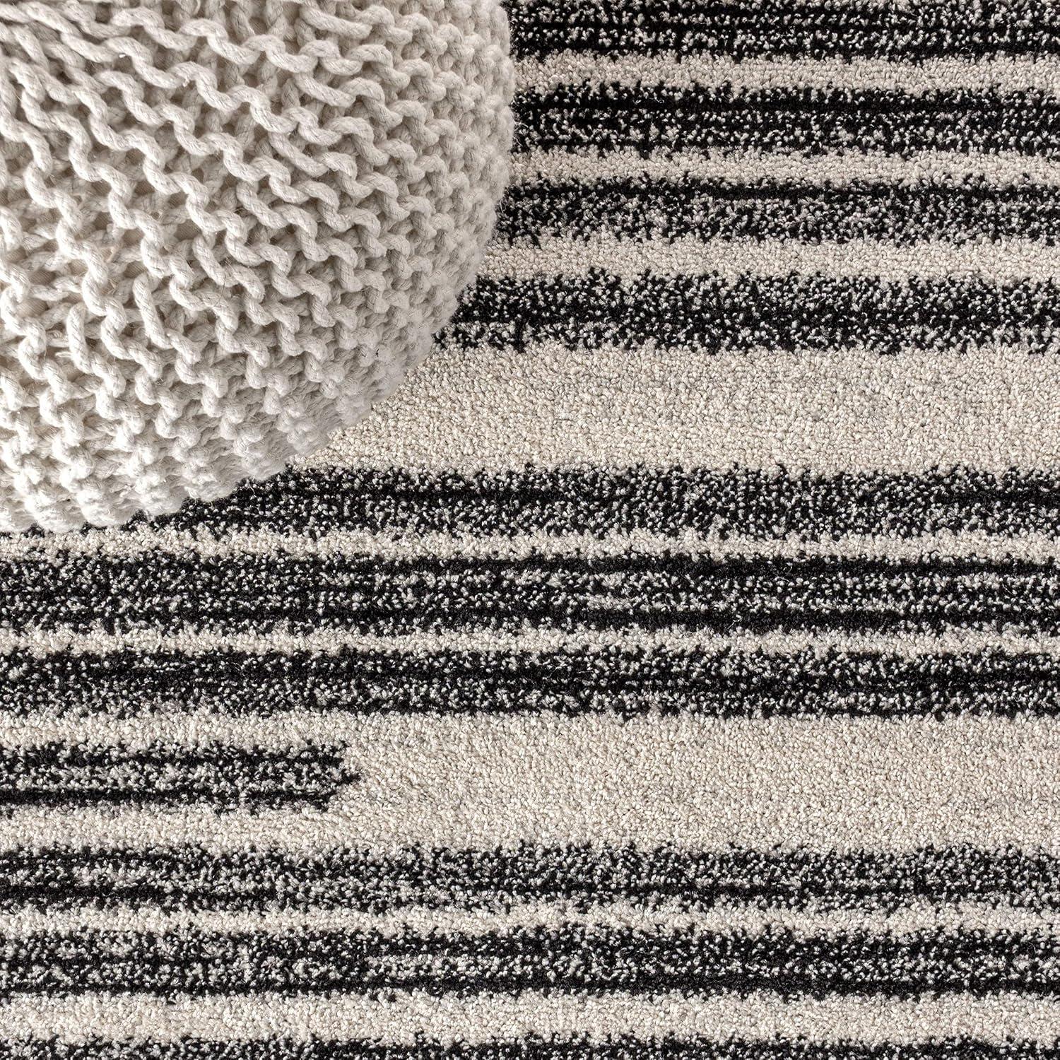 image:imageJONATHAN Y Khalil Modern Berber Stripe CreamBlack Indoor Area Rug 10x13 Contemporary Bohemian EasyCleaning for Living Room Bedroom Kitchen Pet Friendly NonShedding MOH207A13CreamBlack