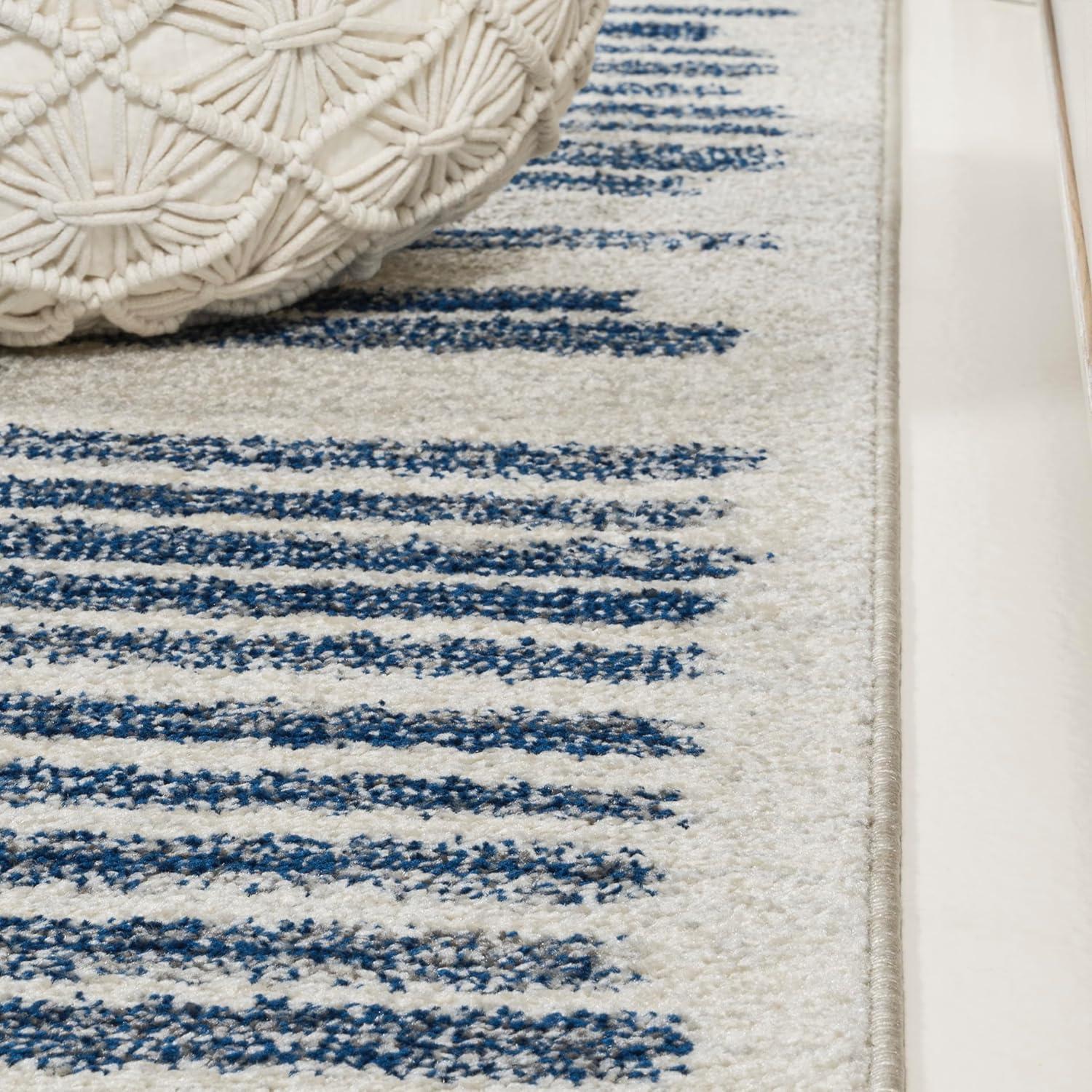 image:imageJONATHAN Y Khalil Modern Berber Stripe CreamBlack Indoor Area Rug 10x13 Contemporary Bohemian EasyCleaning for Living Room Bedroom Kitchen Pet Friendly NonShedding MOH207A13CreamNavy