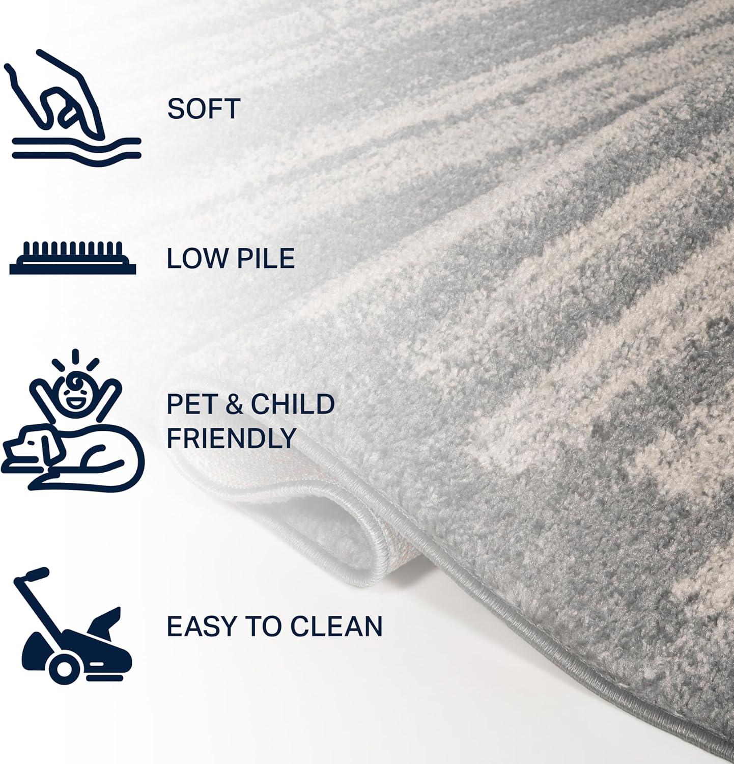 image:imageJONATHAN Y Khalil Modern Berber Stripe CreamBlack Indoor Area Rug 10x13 Contemporary Bohemian EasyCleaning for Living Room Bedroom Kitchen Pet Friendly NonShedding MOH207A13GrayCream