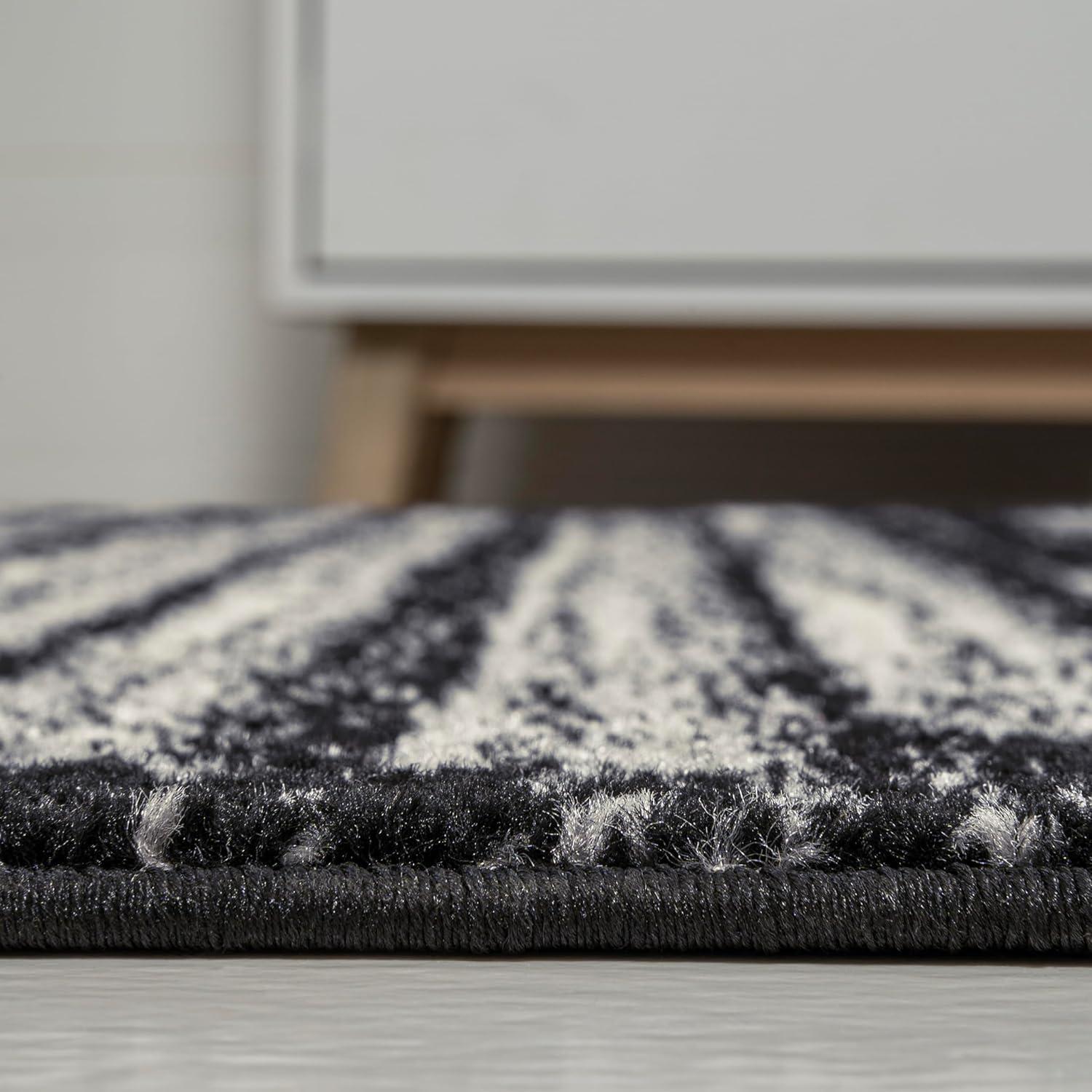 image:imageJONATHAN Y Khalil Modern Berber Stripe CreamBlack Indoor Area Rug 10x13 Contemporary Bohemian EasyCleaning for Living Room Bedroom Kitchen Pet Friendly NonShedding MOH207A13BlackCream