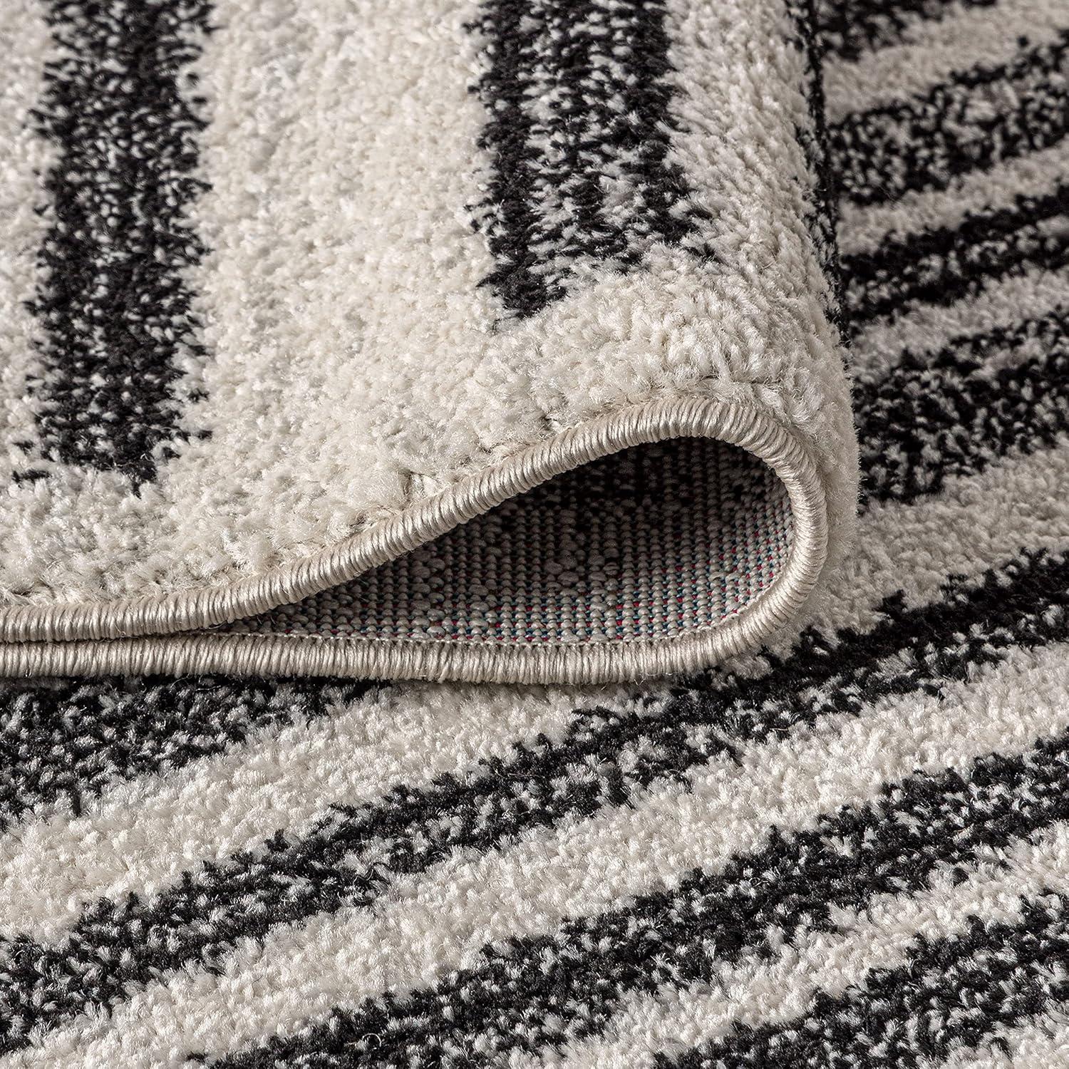 image:imageJONATHAN Y Khalil Modern Berber Stripe CreamBlack Indoor Area Rug 10x13 Contemporary Bohemian EasyCleaning for Living Room Bedroom Kitchen Pet Friendly NonShedding MOH207A13CreamBlack