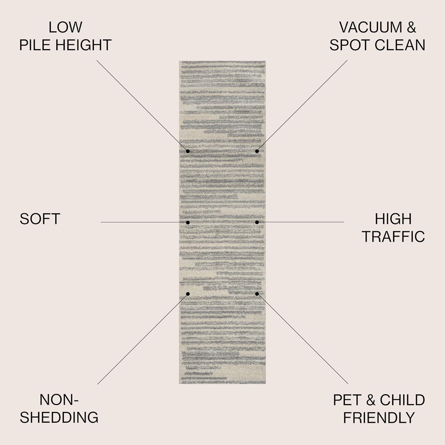 image:imageJONATHAN Y Khalil Modern Berber Stripe CreamBlack Indoor Area Rug 10x13 Contemporary Bohemian EasyCleaning for Living Room Bedroom Kitchen Pet Friendly NonShedding MOH207A13CreamGray