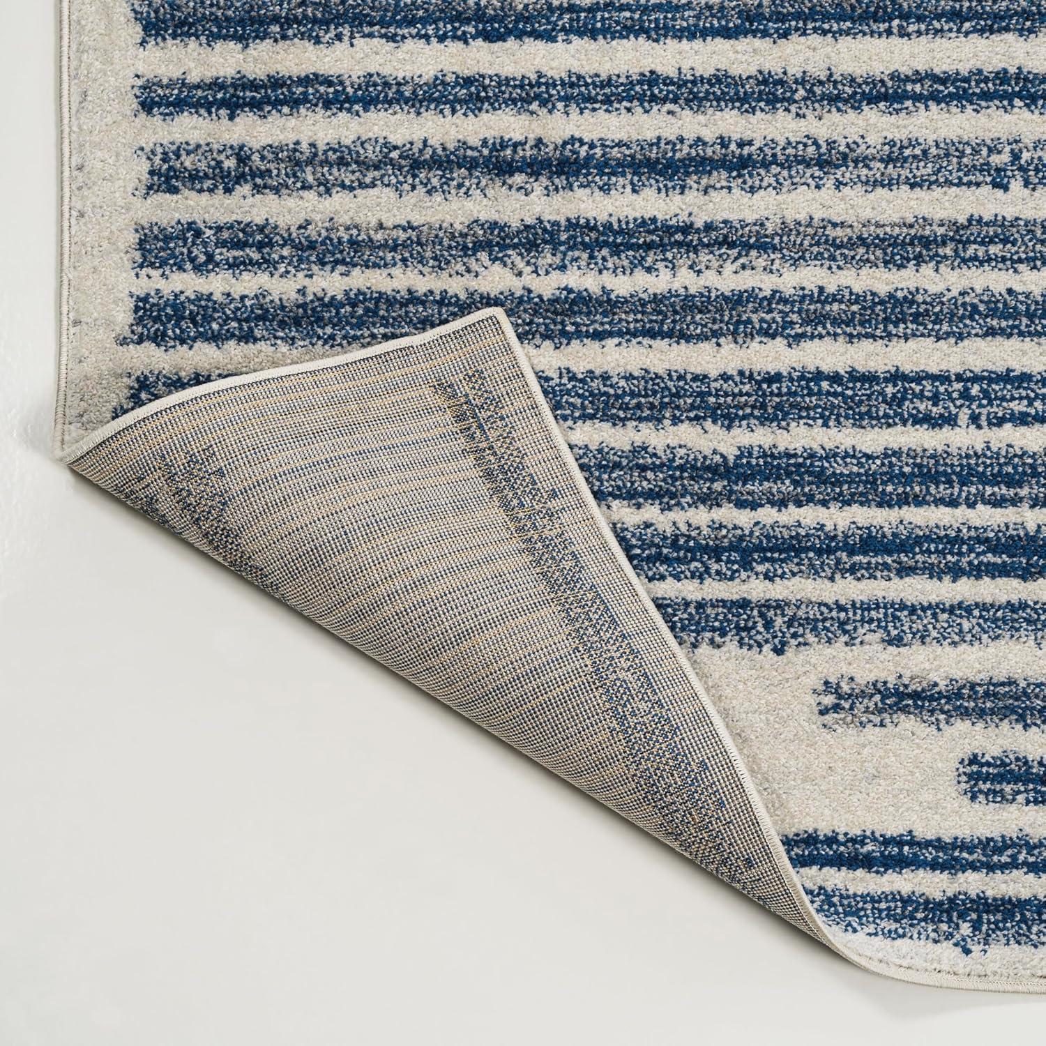 image:imageJONATHAN Y Khalil Modern Berber Stripe CreamBlack Indoor Area Rug 10x13 Contemporary Bohemian EasyCleaning for Living Room Bedroom Kitchen Pet Friendly NonShedding MOH207A13CreamNavy
