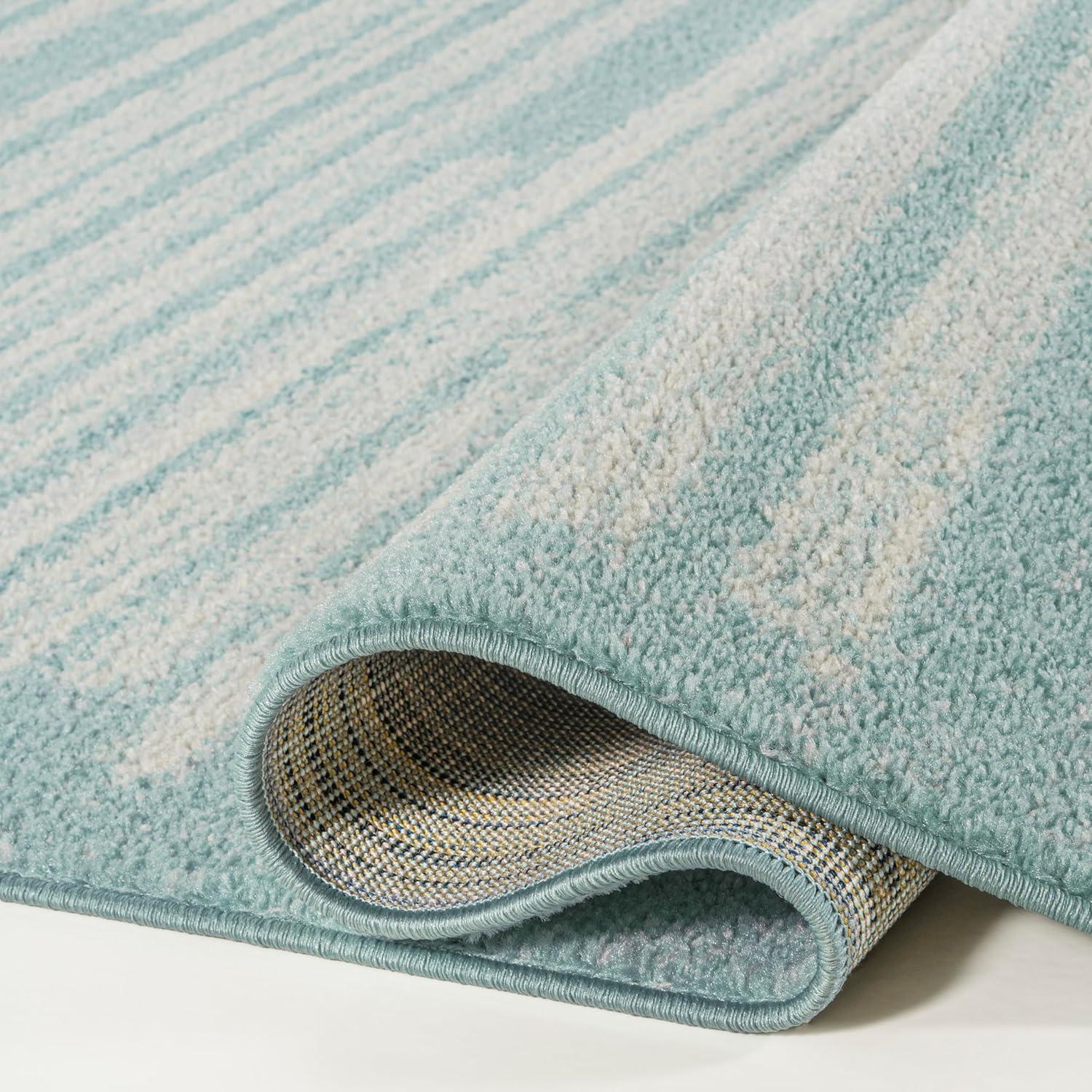 image:imageJONATHAN Y Khalil Modern Berber Stripe CreamBlack Indoor Area Rug 10x13 Contemporary Bohemian EasyCleaning for Living Room Bedroom Kitchen Pet Friendly NonShedding MOH207A13TurquoiseCream