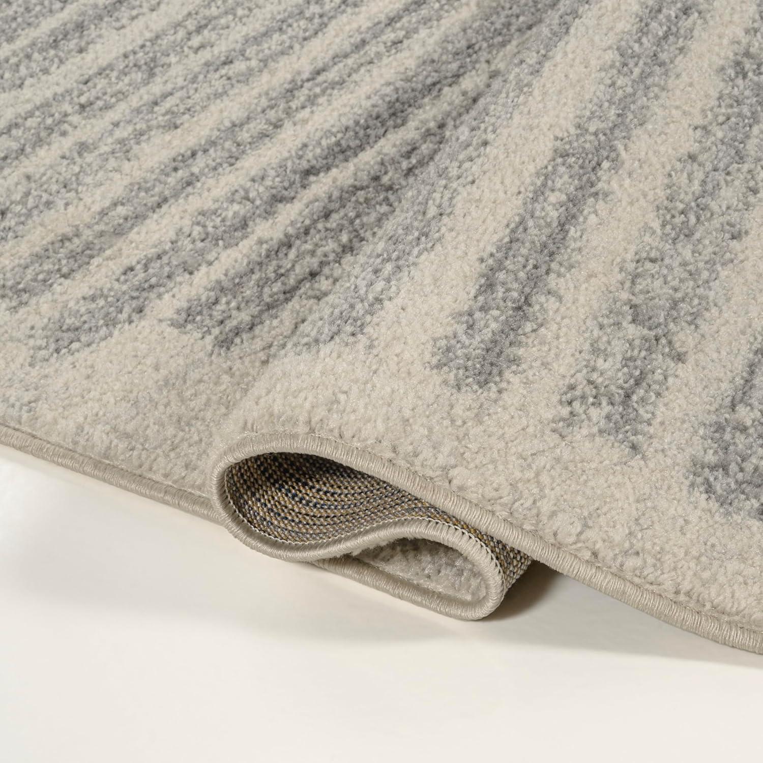 image:imageJONATHAN Y Khalil Modern Berber Stripe CreamBlack Indoor Area Rug 10x13 Contemporary Bohemian EasyCleaning for Living Room Bedroom Kitchen Pet Friendly NonShedding MOH207A13CreamGray