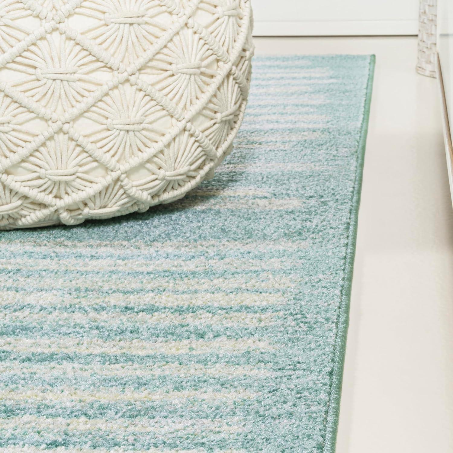image:imageJONATHAN Y Khalil Modern Berber Stripe CreamBlack Indoor Area Rug 10x13 Contemporary Bohemian EasyCleaning for Living Room Bedroom Kitchen Pet Friendly NonShedding MOH207A13TurquoiseCream
