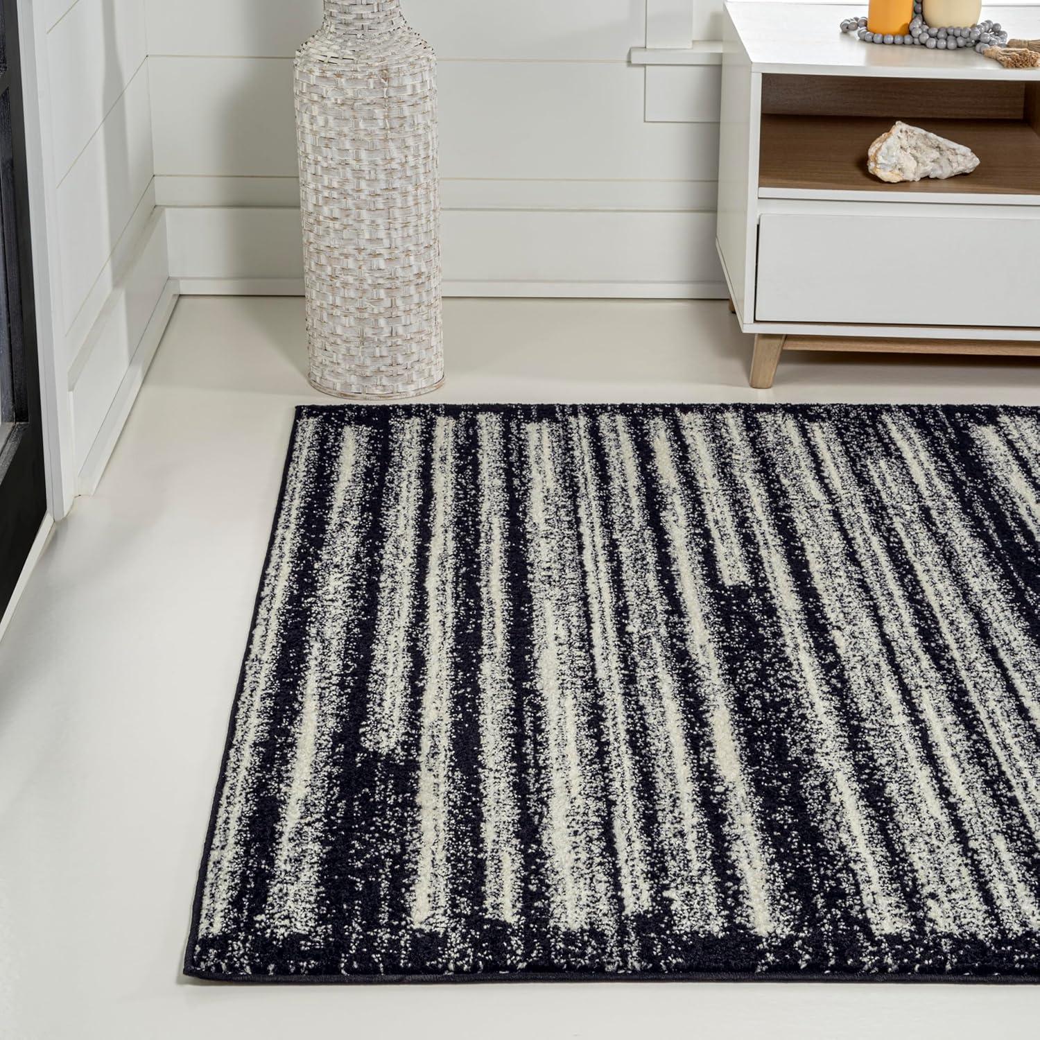 image:imageJONATHAN Y Khalil Modern Berber Stripe CreamBlack Indoor Area Rug 10x13 Contemporary Bohemian EasyCleaning for Living Room Bedroom Kitchen Pet Friendly NonShedding MOH207A13BlackCream