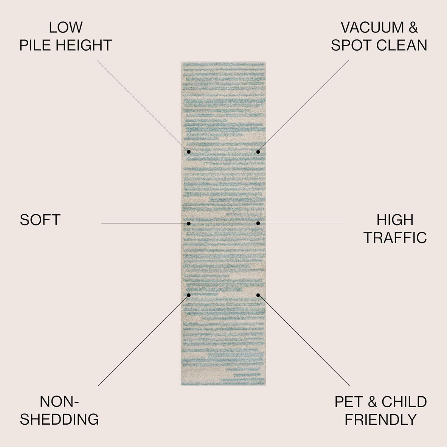 image:imageJONATHAN Y Khalil Modern Berber Stripe CreamBlack Indoor Area Rug 10x13 Contemporary Bohemian EasyCleaning for Living Room Bedroom Kitchen Pet Friendly NonShedding MOH207A13CreamTurquoise